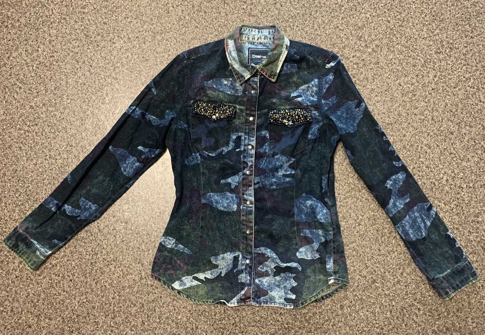 Damska koszula typu jeansowego moro Dishe Milano rozmiar L !