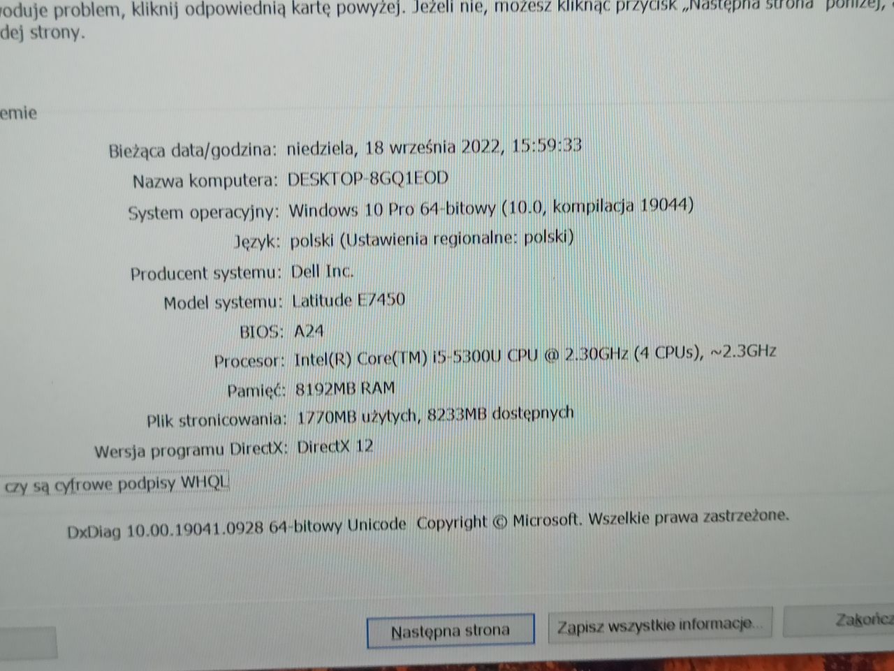 Laptop Dell  Latitude E7450 i5 8GB 120GB SSD