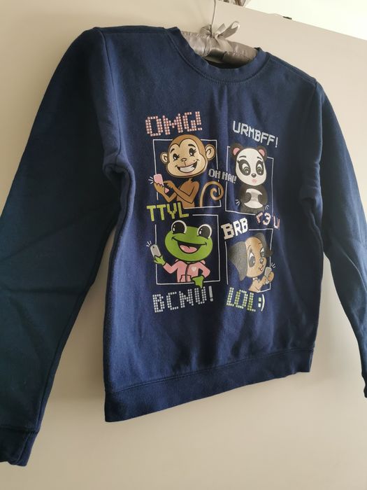 Granatowa dziewczęca bluza rozm. 140/146