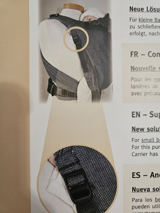 Mei Tai Storchenwiege, cor cru, a forma melhor de transportar o bebê