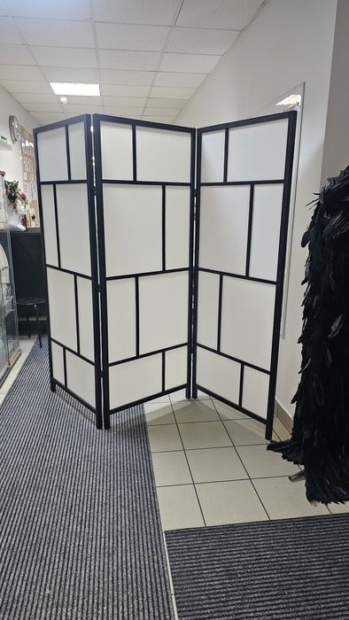 Parawan / ścianka działowa IKEA Risör — czarny, 3-skrzydłowy, cena za 1 sztukę, do sprzedania 2 sztuki