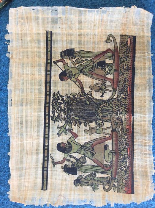 egípcio decorativo árabe decorativo - Papiro egipcio comprado no cairo
