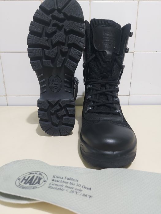 Botas pretas HAIX para GNR, PSP, Vigilantes, Bombeiros, Tamanho 40 novos.