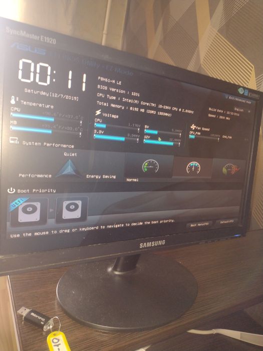 Icore5 2300 мать Asus P8H61-M LE 8gb оперативы.