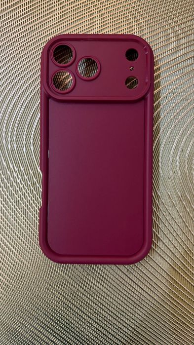 Capa protetora para 17 Pro Max, silicone, vinho nova