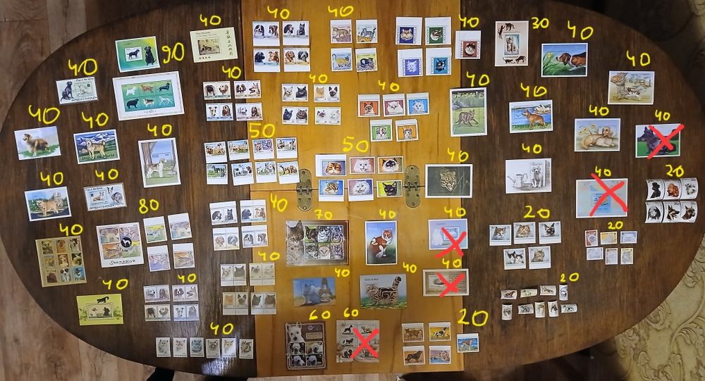 Продам марки фауна птицы рыбки собаки кошки бабочки жуки