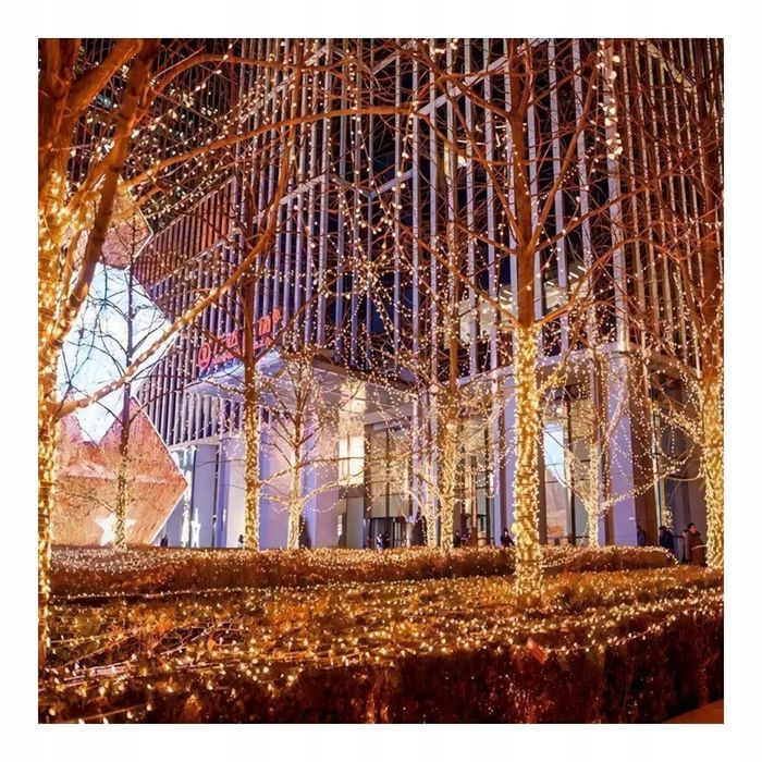 LAMPKI choinkowe 100 LED ciepły biały świąteczne