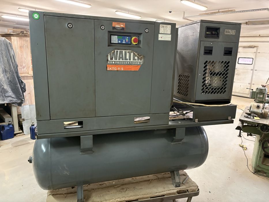 Sprężarka śrubowa Walter SKTG 11S kompresor + osuszacz 1700L 2016r.