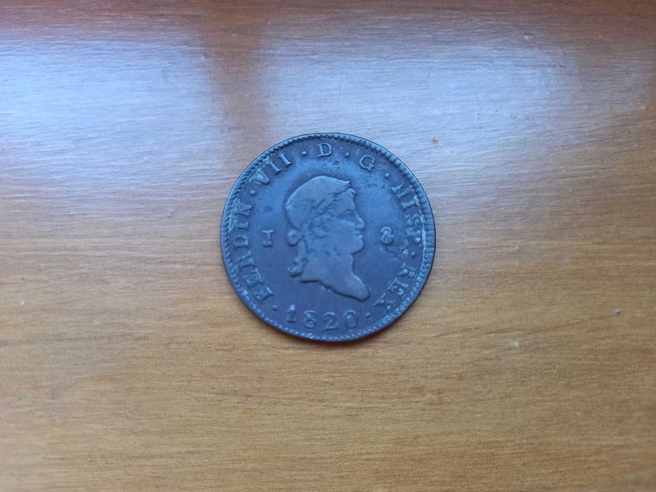 8 Maravedis de 1820 J de Espanha