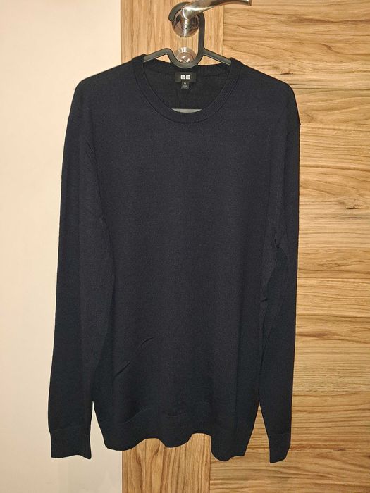 Sweter wełniany UniQlo, 100% wełna merino/merynos, wiosenny r. L/XL