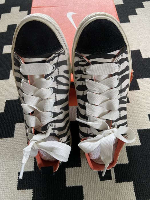 Blue boxi trampki buty sportowe przed kostkę print zebra 36