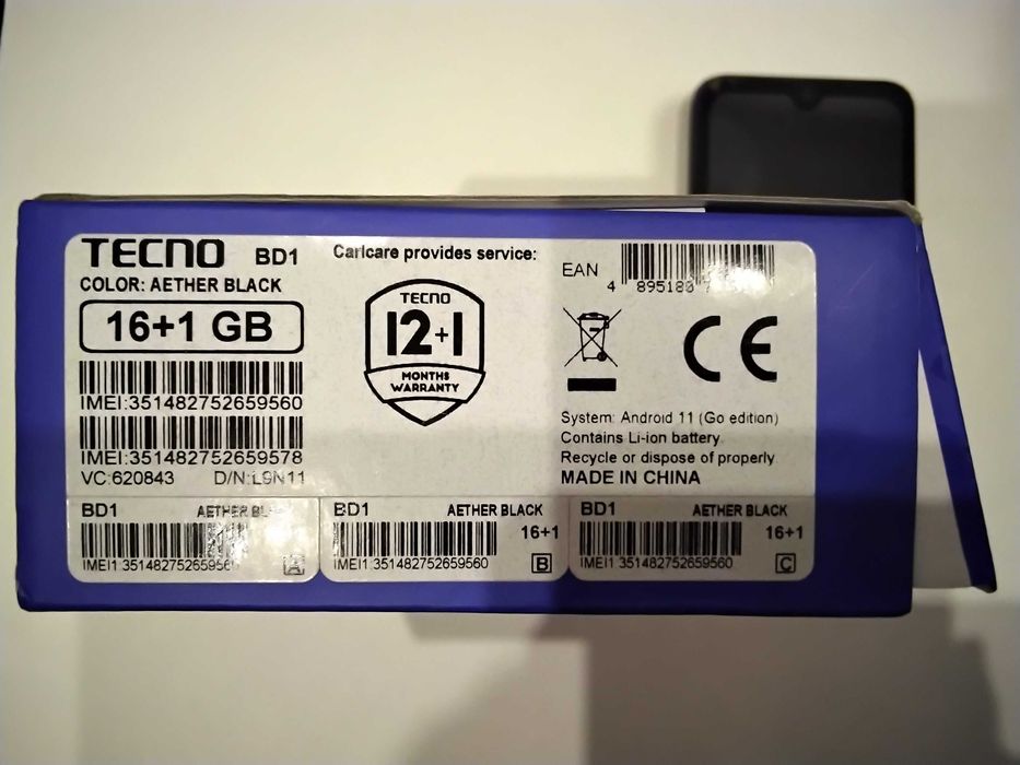 Смартфон TECNO POP 5go под ремонт или на запчасти
