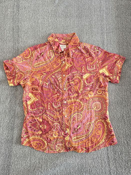 Koszula jedwabna kolorowa Liz Claiborne S M 100% jedwab silk