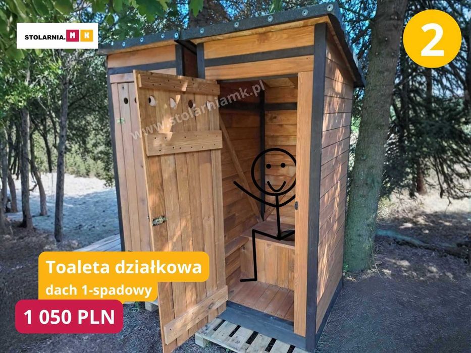 Wychodki z dachem dwu spadowym