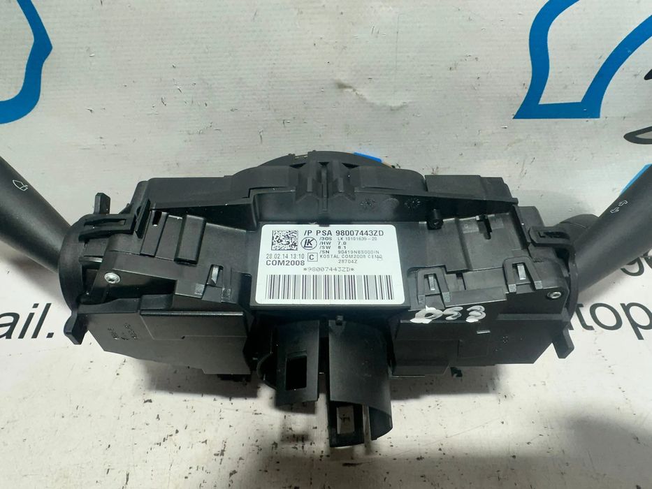 Fita Airbag Comutador Piscas Luzes PSA Peugeot Citroen DS DS3 2009 –