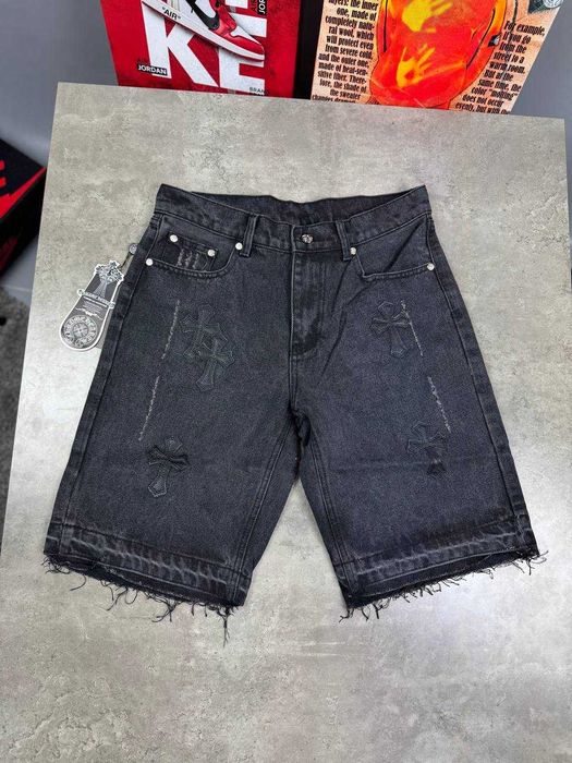 НОВІ! Джинсові оверсайз шорти Chrome Hearts / 28-36р