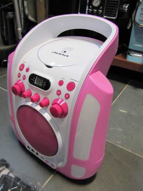 Kara Illumina Zestaw do karaoke CD USB dla dzieci pokaz LEd 2mikrofony