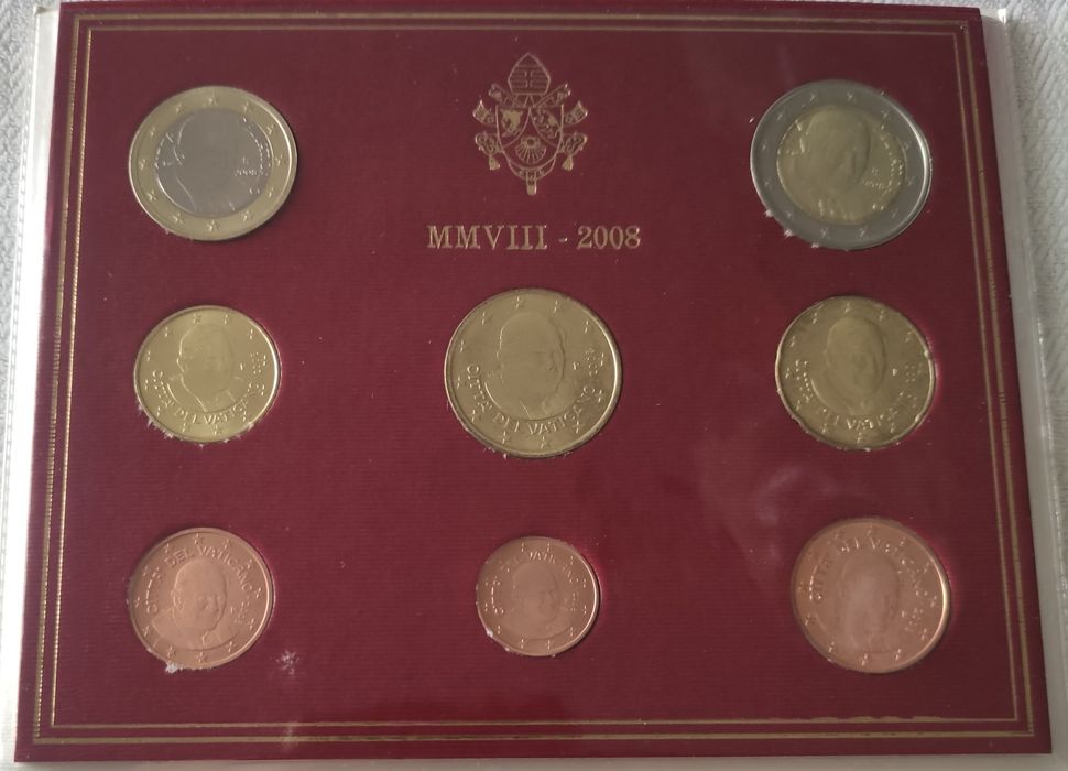 Set' Moedas Euro Vaticano - BNC - Ano 2008