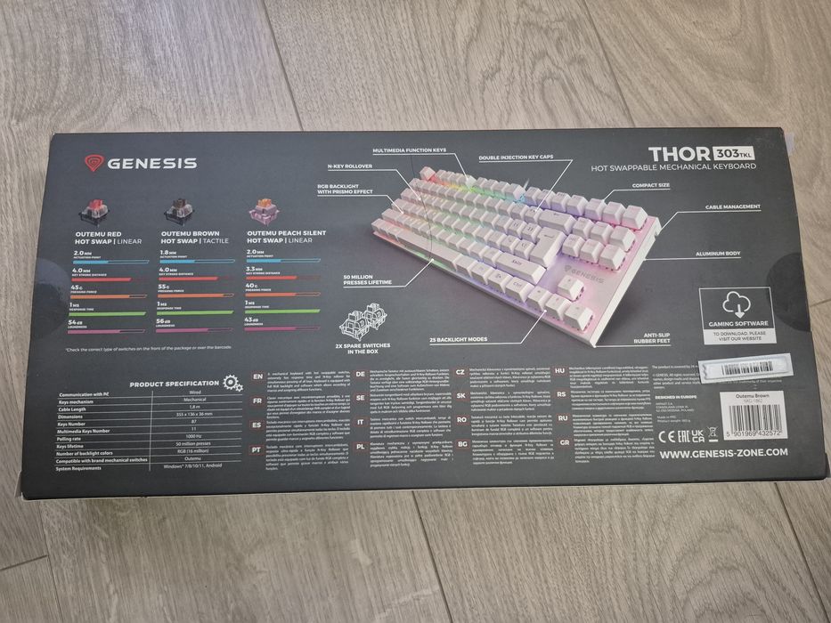 Klawiatura Genesis Thor 303 TKL