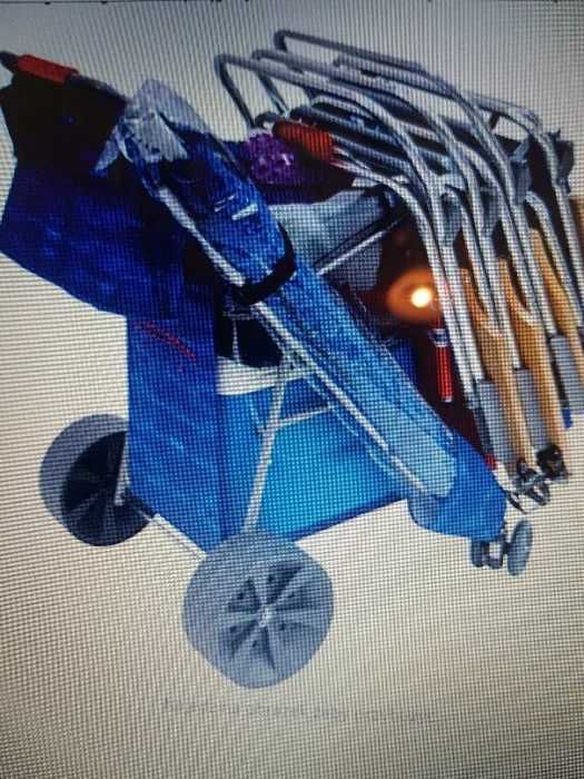 wózek plażowy turystyczny grube koła składany nowy