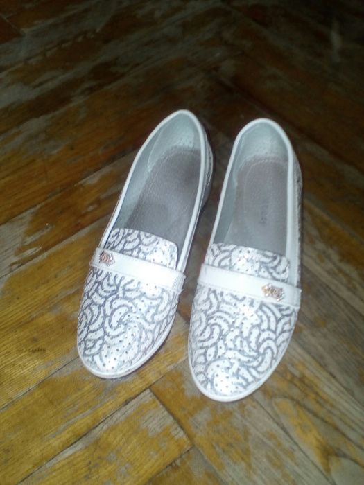 Туфли, белые, на девочку, для школы