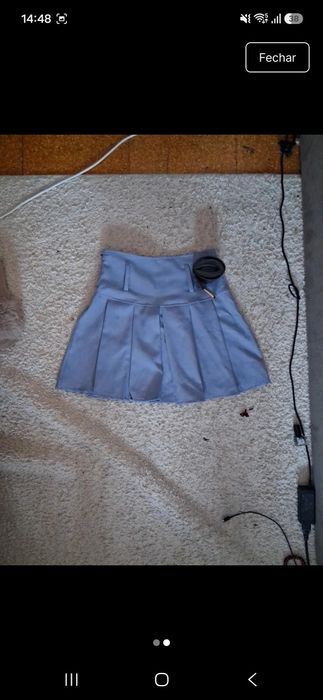 Mini saia azul com calções