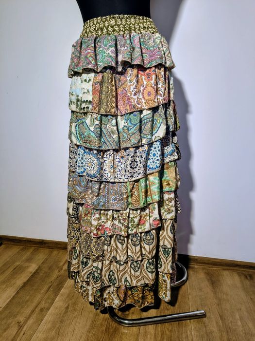 Spódnica boho z falbanek r. M, L, XL