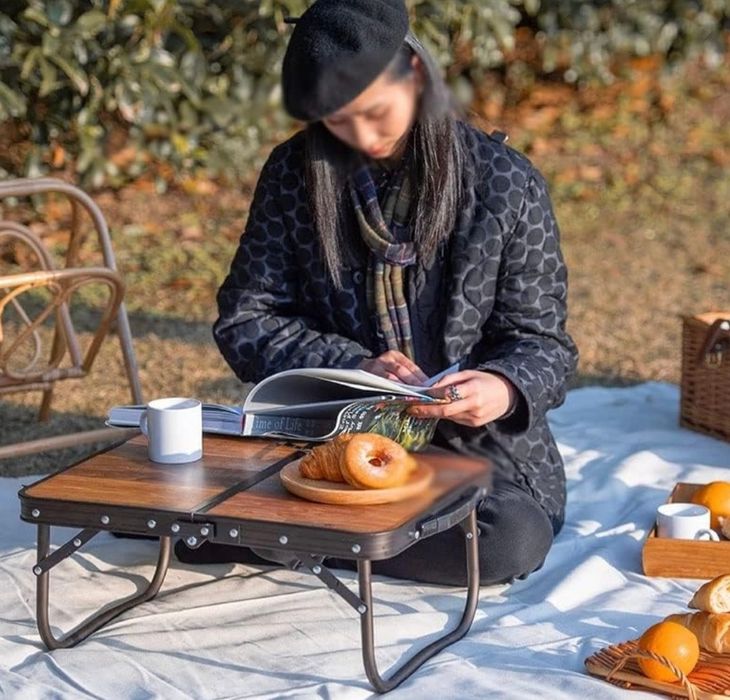 Składany, aluminiowy stół kempingowy