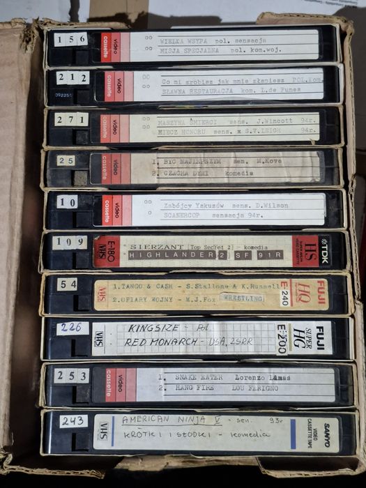 Kasety VHS  60 szt