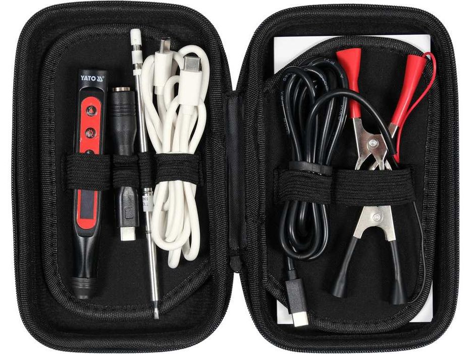 Przenośna LUTOWNICA cyfrowa GROTOWA 65W GROT T12 USB adaptery ZESTAW