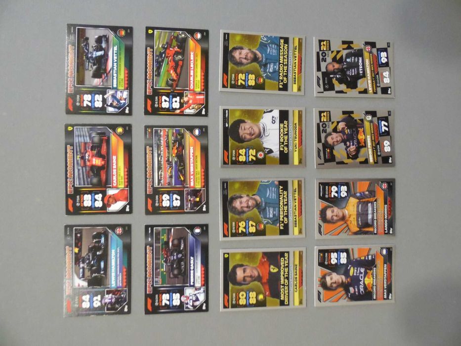 Lote de 288 Cartas Formula 1 Topps Turbo Attax 2022