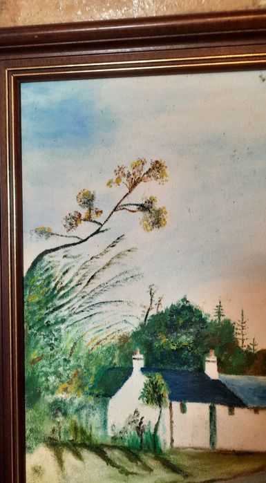 Quadro pintura paisagem a óleo