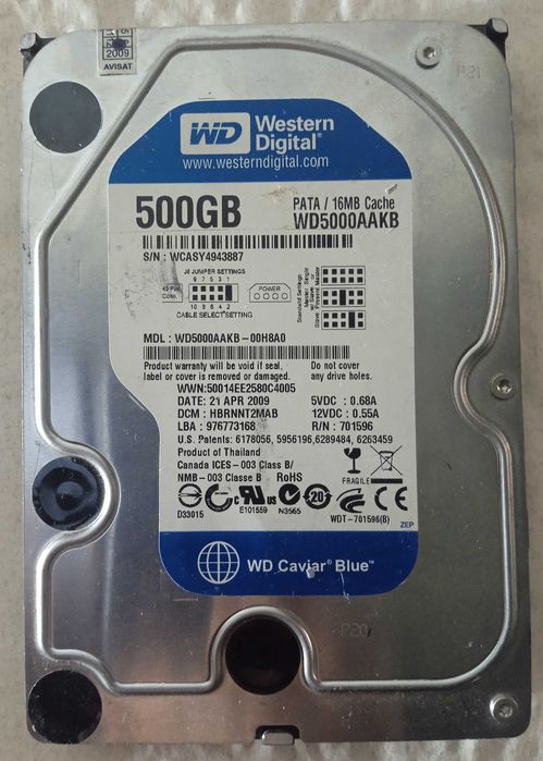 HDD Western Digital 3.5 500Gb IDE
