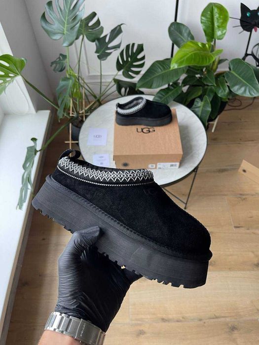 Уггі UGG Tasman Platform Black premium угги осінні/зимові з хутром | Угги натуральные жіночі