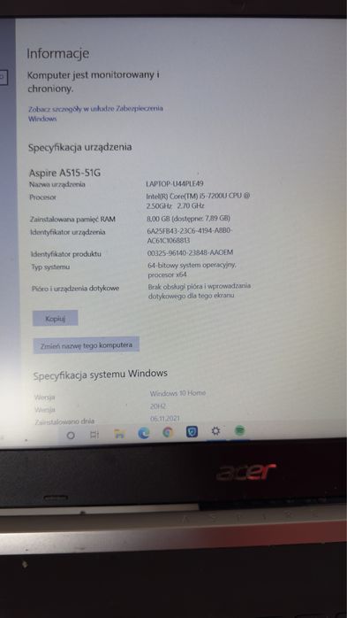 Acer Aspire A515-51G-54TZ