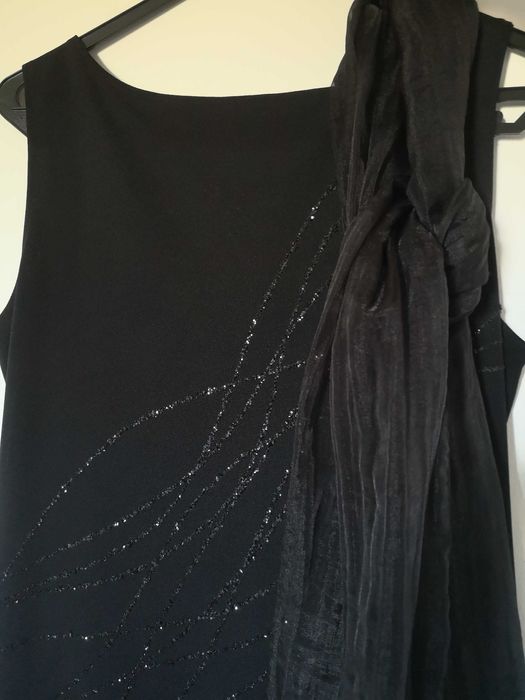 Vestido tubular preto ocasião cerimónia