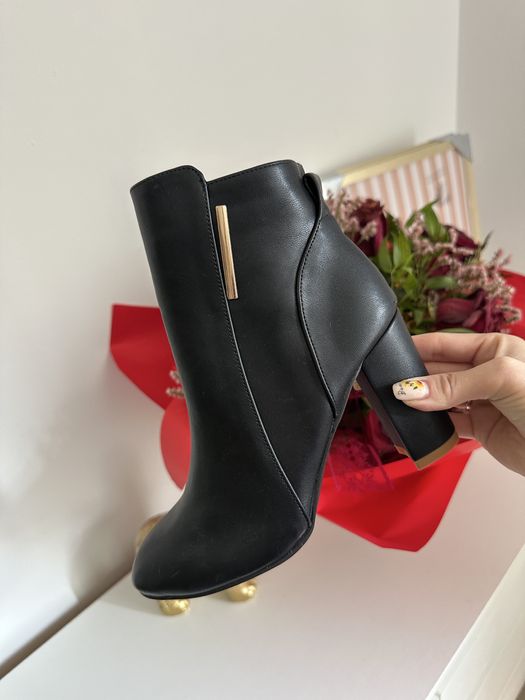 Nowe buty botki na slupku czarne ccc zima obcasy 37 stabilne