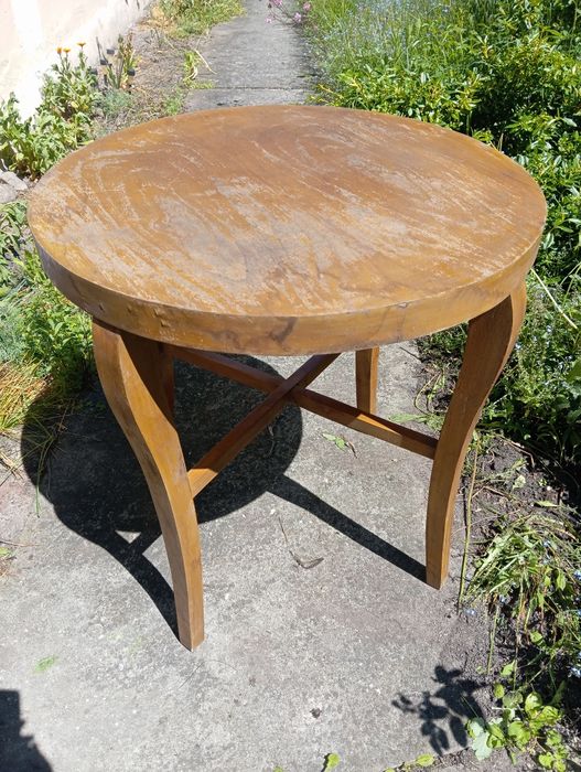 Stół okrągły PRL