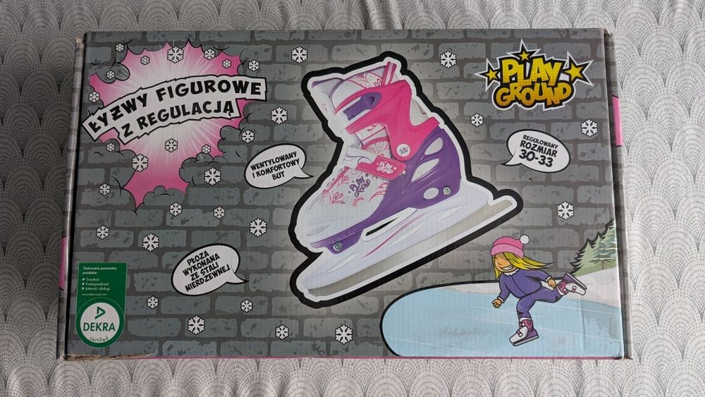 Łyżwy dziecięce figurowe regulowane r.30-33 playground