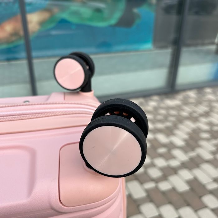 Валіза з розширенням MSB PP010 біла поліпропілен чемодан на колесах