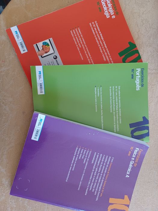 Exercícios de Física e Química, biologia e geologia, matemática 10 ano (novos)