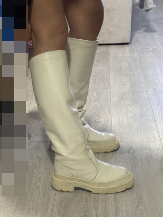 Сапоги труби молочні ШКІРА 38(39)