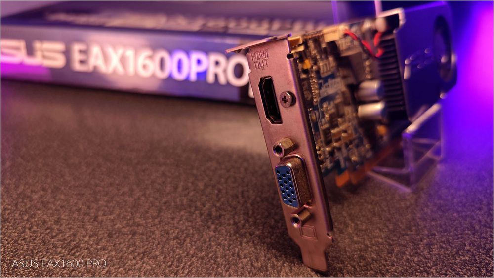 Karta Graficzna ASUS EAX1600 PRO HDMI Low Profile BOX | Unikat S/PDIF 100% Komplet (Radeon X1600)