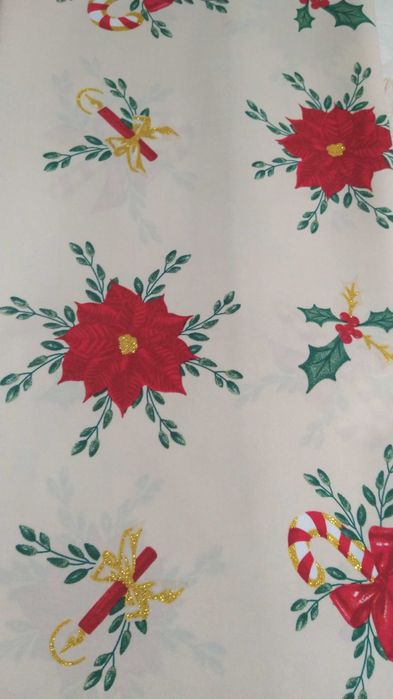 Toalha de mesa de Natal estampada, tamanho 150*200, linda na sua mesa.