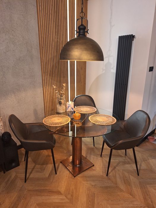 Stół szklany średnica 120cm.
