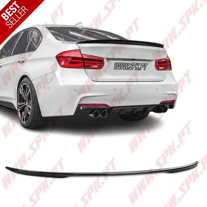 Spoiler / Aileron Traseiro - BMW F30 Sedan Look MP - Preto Brilhante