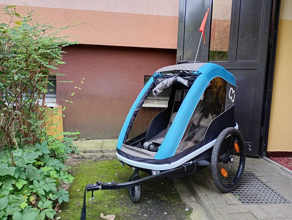 Przyczepka rowerowa Hamax Avenida Twin, amortyzacja