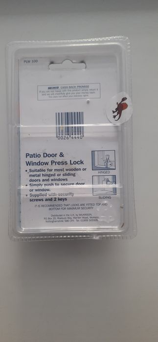 Скрытый нажимной замок для  окон и дверей  Sterling PLW100