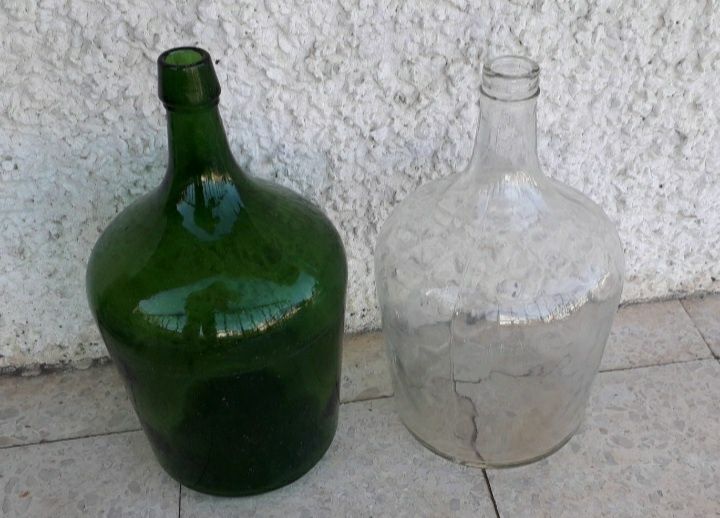 Garrafões Vidro Cor Mel ou Verde para Iluminação de Natal ou Macramé
