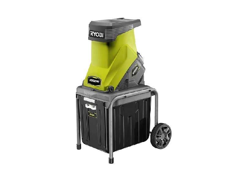 подрібнювач дробарка садовий для рослин RYOBI RSH2545B - двигун 2500Вт